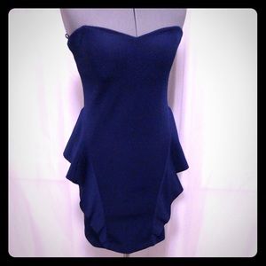 Navy peplum dress